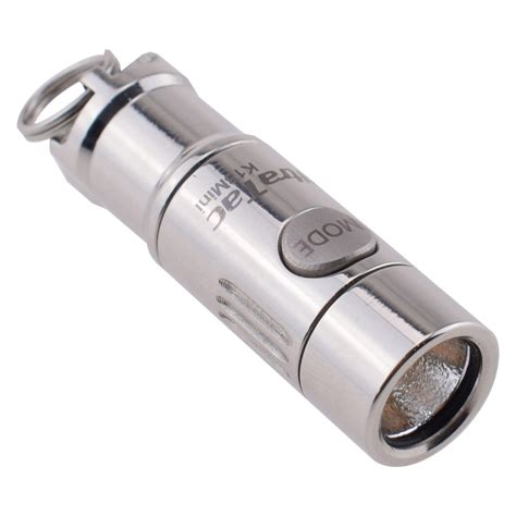 Ultratac K18 Mini Stainless Steel Keychain Flashlight Rechargeable 130