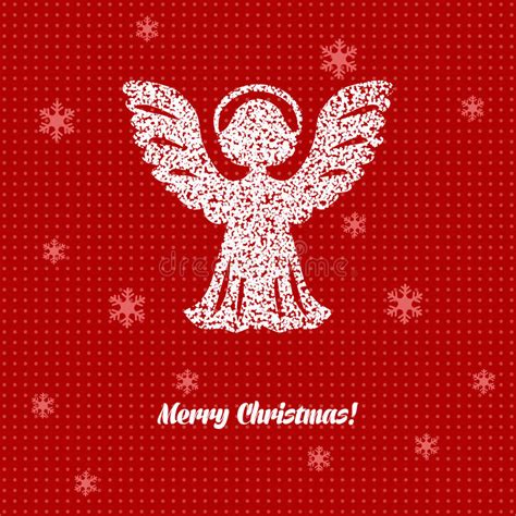 Christmas Card With Angels Stock Vector Illustration Of Celebration