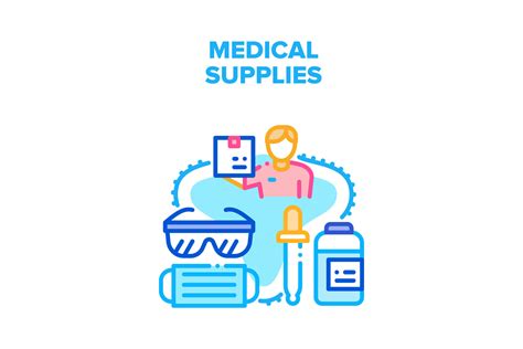 Medical Supplies Vector Concept Color Illustration By Pikepicture