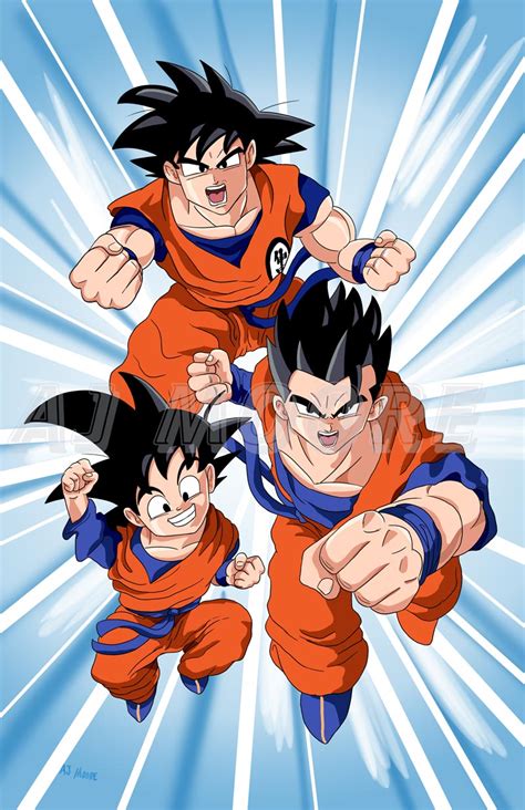 Goku Gohan And Goten Gohan Goku Goten Dragon Ball Goku Dragon The Best Porn Website