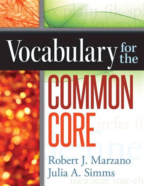 Vocabulary For The Common Core Edition 1 By Robert J Marzano Julia
