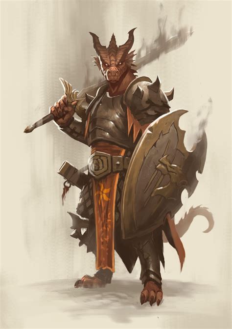 Dragonkin Fighter Character Art Dnd Characters Fantasy Character Design