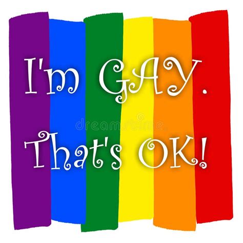 rainbow gay pride flag symbol of sexual minorities i am gay that ok stock illustration