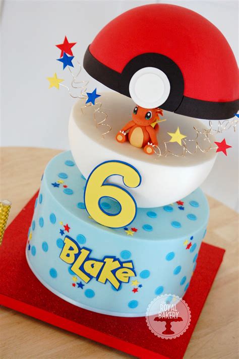 Pokémon Pokéball Cake For Blake With Charmander 9th Birthday Parties