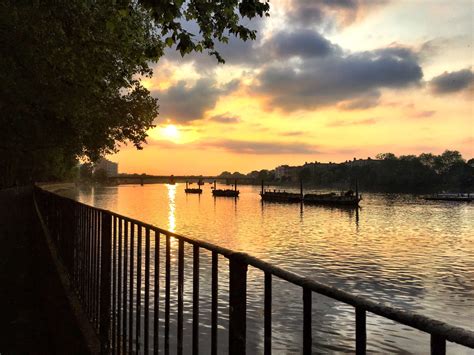 London Peace Quiet River River Thames Sky Sunset Wallpaper Coolwallpapers Me