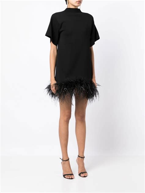 Rachel Gilbert Rita Feather Trim Mini Dress Farfetch