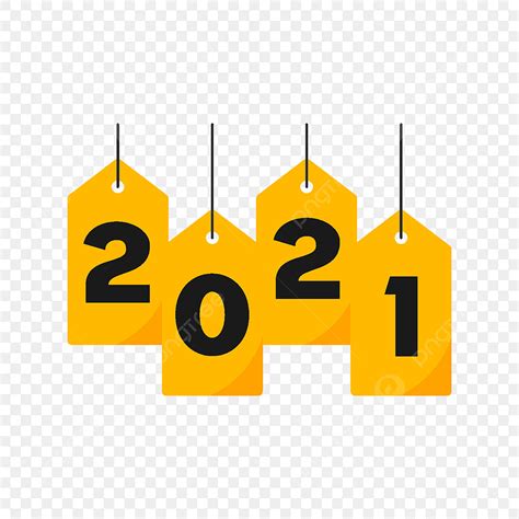 New Year Typography Vector Hd Png Images Modern 2021 Year Number