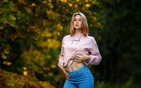 Hd Wallpaper Girl Jeans Figure Vika Sergey Sergeev Wallpaper Flare