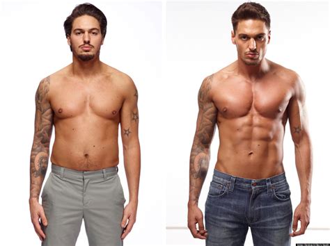 men s health six week six pack challenge results towie s mario arg ricky chris and charlie