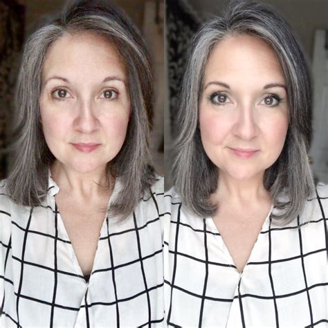 Makeup To Wear With Naturally Gray Hair Grey Hair Looks Grey Hair