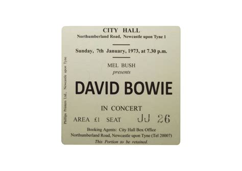 Coaster David Bowie Concert Ticket Etsy