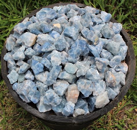 Blue Calcite Rough Natural Stones Choose Ounces Or Lb Bulk Wholesale