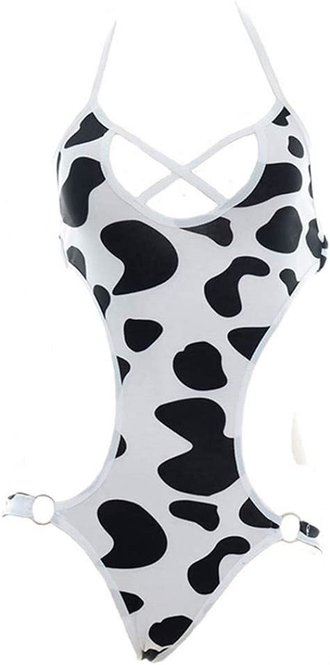 Buy Joyralcos Dalmatian Milk Leopard Cosplay Costume Anime Sexy Mini Cow Bikini Lingerie Set