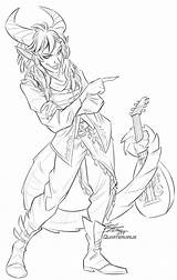 Sketch Tiefling Bard Fantasy Virus Quarter Raffle Dnd Female Character Characters Deviantart Patreon Dungeons Dragons Reward Drawings Last Month Sak sketch template