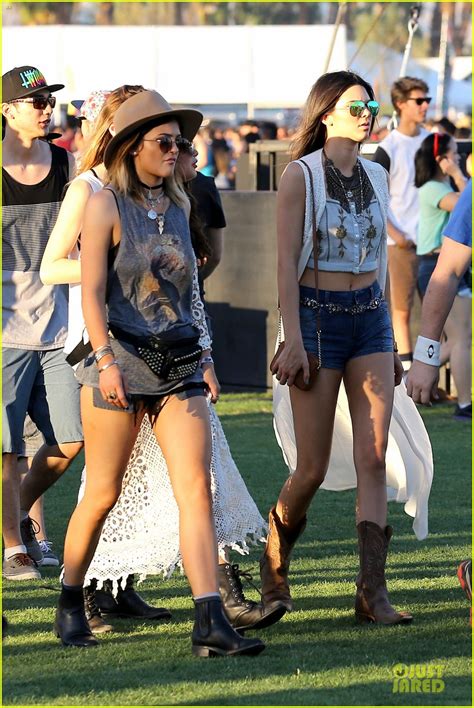 Selena Gomez Flashes Black Bra In Sexy Sheer Dress At Coachella With Kendall And Kylie Jenner