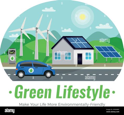 Ecology Colored Composition With Green Lifestyle Make Your