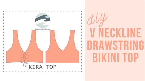 How To Sew A Drawstring V Neckline Bikini Top Kira Top Edgewater