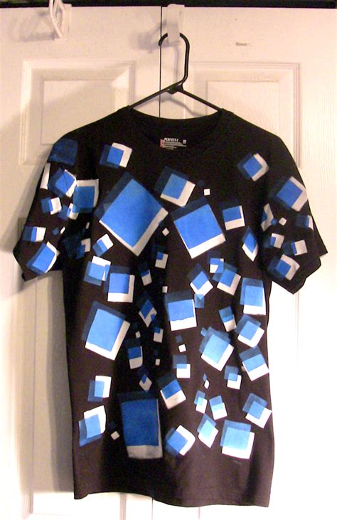 The best movies about art. A shirt that I made. painted in squares with fabric paint ...