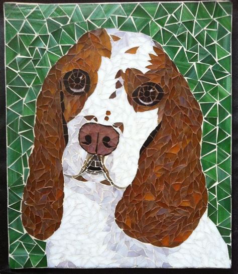 Oscar Mosaic Dog Portrait By Christina Rutheiser At