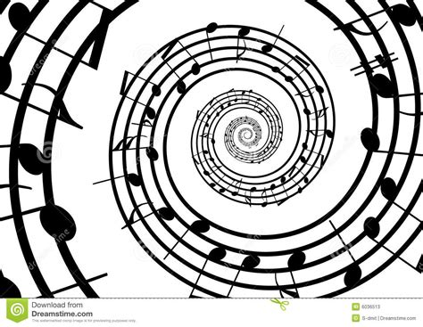 Abstract Musical Lines With Notes Stock Photos Image