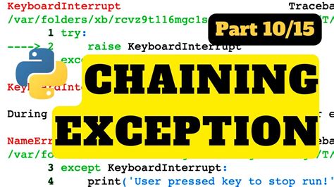 Exception Chaining Python Tutorial YouTube