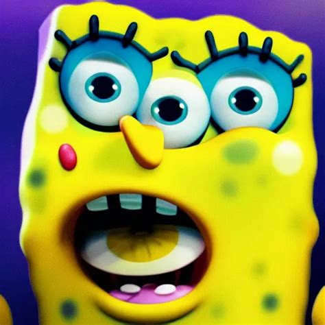 A Screnshot Of A Hyper Realistic Spongebob Squarepants Stable