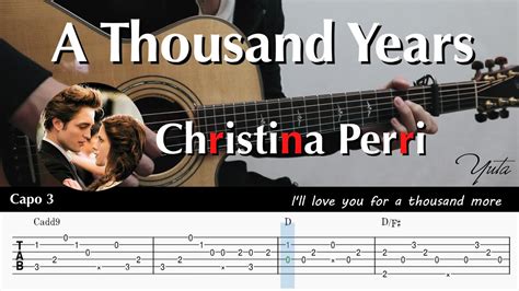 A Thousand Years Christina Perri Fingerstyle Guitar Tab Chords
