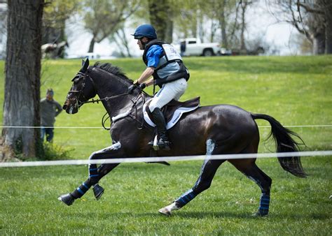 Cross Country Rider Wearing An Air Vest Equestrian British Eventing