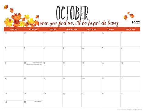 Free Printable October 2022 Calendar Wiki Calendar October 2022