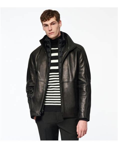 Andrew Marc Hartz Leather Jacket In Black For Men Lyst