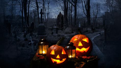 Cemetery Tombstones Trees Path Hd Happy Halloween Wallpapers Hd