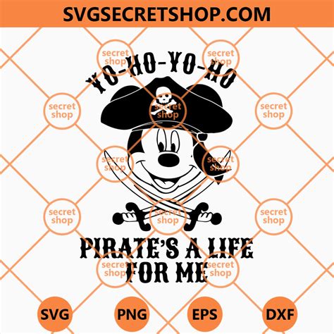 Pirates A Life For Me Mickey Svg Yo Ho Yo Ho Mickey Svg The Pirates Mickey Svg Svg Secret Shop