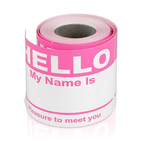 4 X 231 Inch Name Tags Hello My Name Is Stickers Officesmartlabels