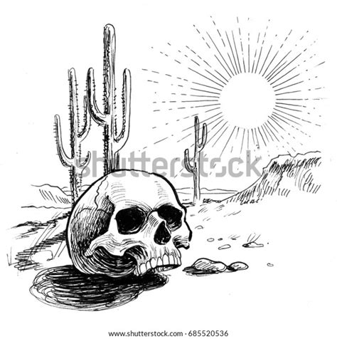 Skull Desert Stock Illustration 685520536 Shutterstock