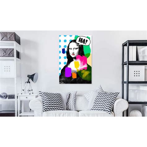 Cuadro Pared Mona Lisa Pop Art 1 Part Vertical Retratos Personas