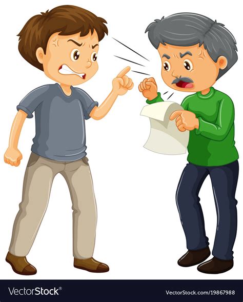 Two Angry Men Arguing Royalty Free Vector Image