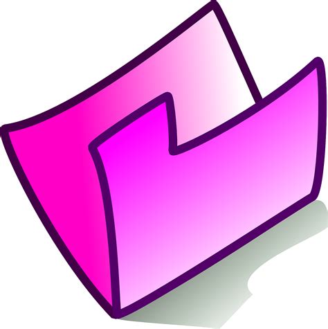 Free Folder Pink - Pink Folder Cartoon Clipart - Full Size Clipart png image