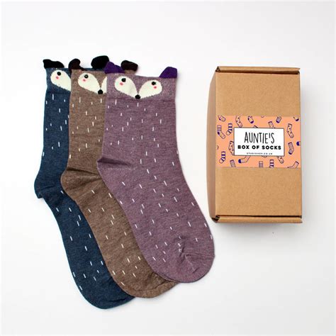 Personalised Three Pairs Of Animal Socks In A T Box By Studio Hop