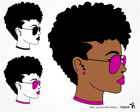 black woman svg afro haircut and shades svg png eps dxf pdf clipink