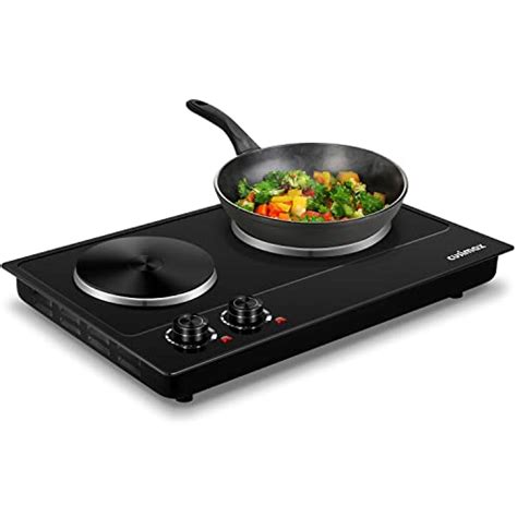 Cusimax Hot Plate 1800w Electric Burner Double Hot Plate For Cooking