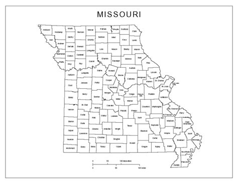 Printable Missouri Map With Counties