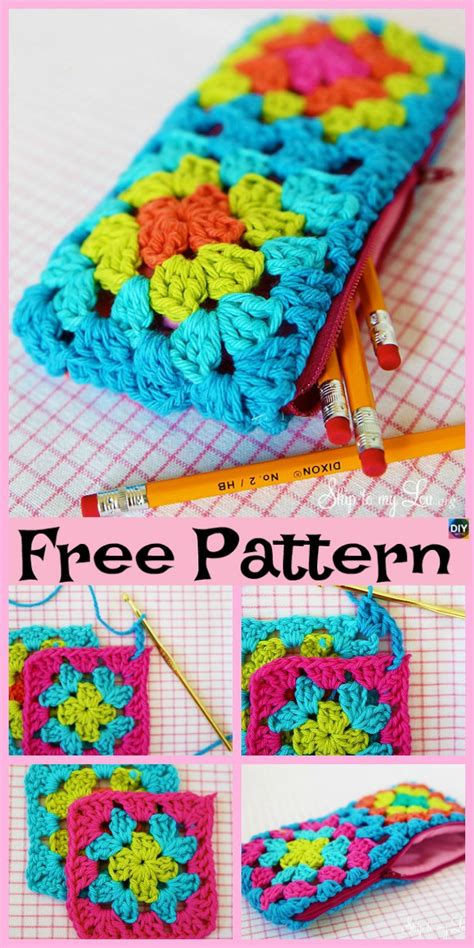 8 Cutest Crocheted Pencil Case - Free Patterns - DIY 4 EVER