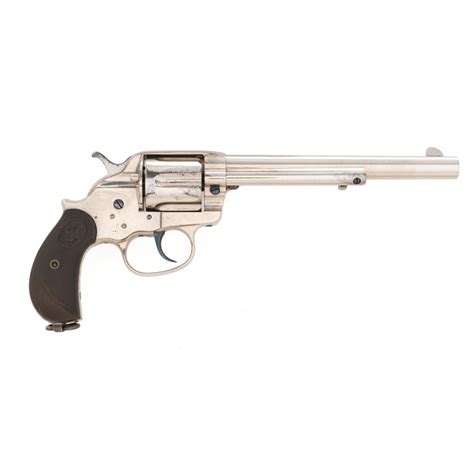 Nickel Colt Model Double Action Revolver Auctions Price Archive