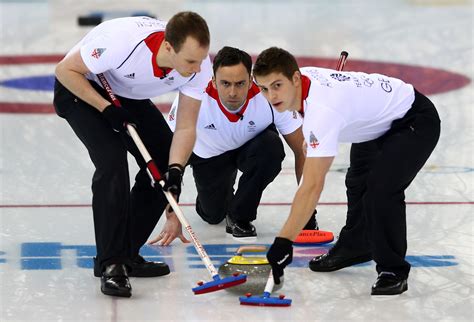 Team Gb S Silver Medal Winning Curling Team In Action At The Sochi Winter Olympic Games 2014