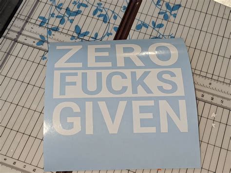 Zero Fucks Given Funny Diecut Vinyl Decal Window Decal Sticker Car Truck Suv Ebay