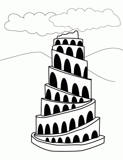 The Tower Of Babel Coloring Pages Coloring Home