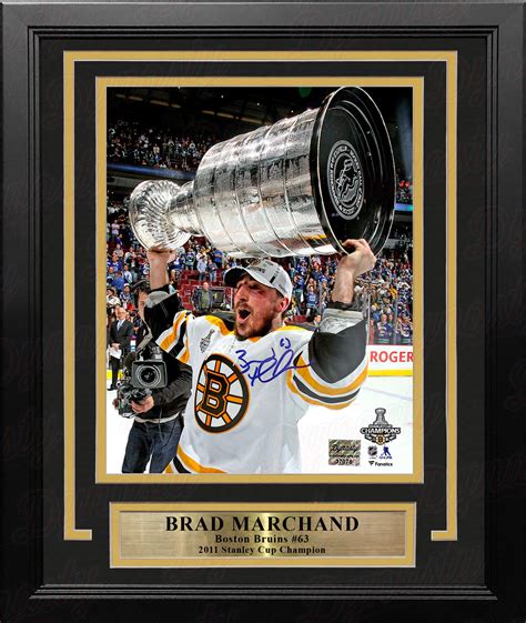 Brad Marchand 2011 Stanley Cup Boston Bruins Autographed Framed Hockey