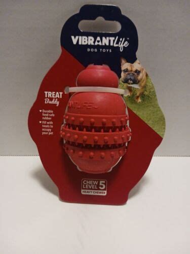 Vibrant Life Treat Buddy Rubber Chew Toy For Dogschew Level 5 See