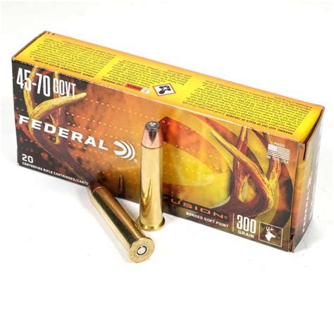 Federal Fusion 45 70 Government 300 Grain Hollow Point Boat Tail 20