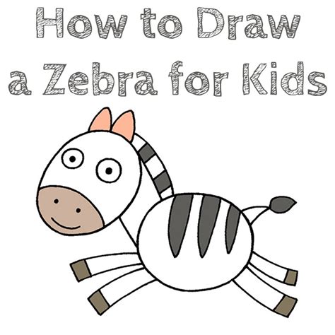 How To Draw A Cartoon Zebra Easy Drawing Tutorial For Kids Images And
